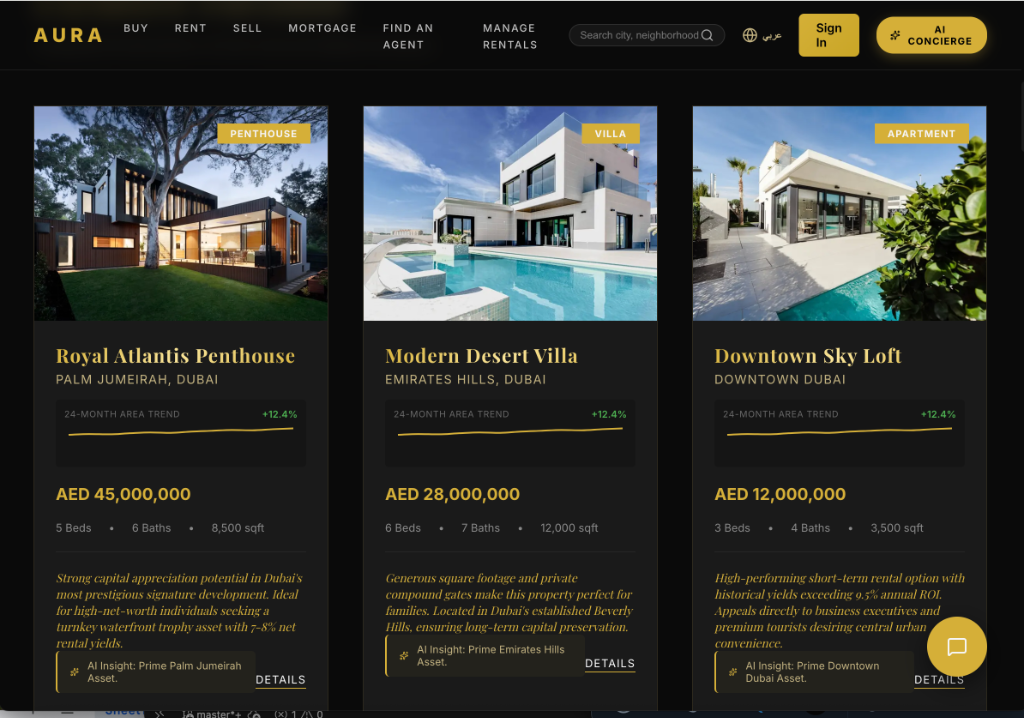 Aura Real Estate — Luxury Dubai Living