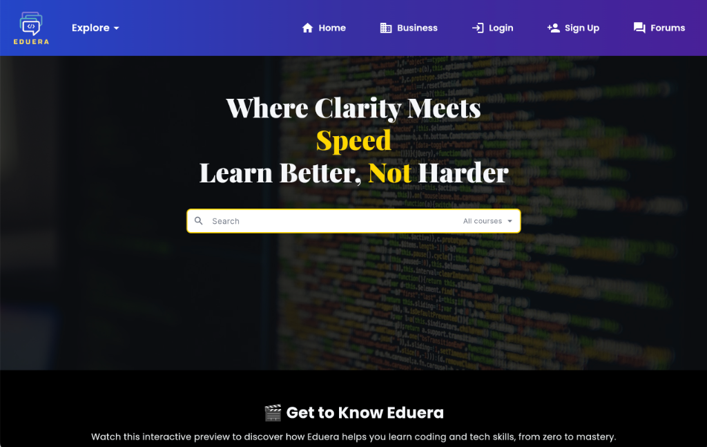 EdueraSkills — Tech & Coding Learning Platform